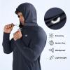 imageBROKIG Mens StealthZip Lightweight Running Jackets Full Zip Workout Hoodie Track Windbreaker Athletic Gym SweatshirtsNavy Blue