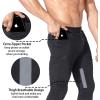 imageBROKIG Men Fitted Gym SweatpantsCasual Slim Workout Jogger Pants with Zipper Pocket Bodybuilding Athletic Tapered PantsBlack