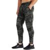 imageBROKIG Men Fitted Gym SweatpantsCasual Slim Workout Jogger Pants with Zipper Pocket Bodybuilding Athletic Tapered PantsCamo Green