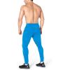 imageBROKIG Men Fitted Gym SweatpantsCasual Slim Workout Jogger Pants with Zipper Pocket Bodybuilding Athletic Tapered PantsElectric Blue