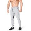 imageBROKIG Men Fitted Gym SweatpantsCasual Slim Workout Jogger Pants with Zipper Pocket Bodybuilding Athletic Tapered PantsGray
