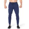 imageBROKIG Men Fitted Gym SweatpantsCasual Slim Workout Jogger Pants with Zipper Pocket Bodybuilding Athletic Tapered PantsNavy