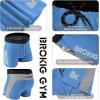 imageBROKIG Mens 5quot Lightweight Gym Bodybuilding Shorts Summer Workout Fitness Short Rear Zip Pocket Blue XLarge