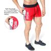 imageBROKIG Mens 5quot Lightweight Gym Bodybuilding Shorts Summer Workout Fitness Short Rear Zip PocketXXLargeRed