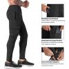 imageBROKIG Mens Cargo Workout Joggers Pants Tapered Gym Athletic Tactical Slim Sweatpants Men with PocketsBlackBeige