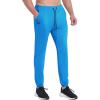imageBROKIG Mens Gym Jogger Pants Lightweight Tapered Slim Workout Sweatpants Men with Zipper PocketBlue