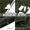imageBROKIG Mens Strike White Workout Gym Athletic Jogger Pants Lightweight Running Sweatpants for Men with PocketsArmy Green