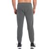 imageBROKIG Mens Tapered Gym Joggers Lightweight Training Cuffed Sweatpants Zipper Pocket Slim Fit Athletic Running PantsDark Grey