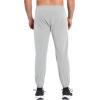 imageBROKIG Mens Tapered Gym Joggers Lightweight Training Cuffed Sweatpants Zipper Pocket Slim Fit Athletic Running PantsLight Grey