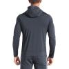 imageBROKIG Mens WindBreak Lightweight Running Jackets with Zip Pocket Workout Track Hoodie Athletic Gym Sweatshirts MenBlackDark Grey