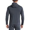 imageBROKIG Mens WindBreak Lightweight Running Jackets with Zip Pocket Workout Track Hoodie Athletic Gym Sweatshirts MenDark Grey