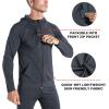 imageBROKIG Mens WindBreak Lightweight Running Jackets with Zip Pocket Workout Track Hoodie Athletic Gym Sweatshirts MenDark Grey
