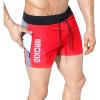 imageBROKIG Mens 5quot Lightweight Gym Bodybuilding Shorts Summer Workout Fitness Short Rear Zip PocketXXLargeRed
