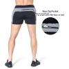imageBROKIG Mens 5quot Lightweight Gym Bodybuilding Shorts Summer Workout Fitness Short Rear Zip PocketXLargeBlack