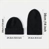 imageBROKIG 2 in 1 Balaclava Ski Mask Beanie Black Ski Face Mask Winter Warm Skull Cap Beanie Hats for Men Women Headwear2 Pack Black