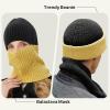 imageBROKIG 2 in 1 Balaclava Ski Mask Beanie Black Ski Face Mask Winter Warm Skull Cap Beanie Hats for Men Women HeadwearBlacklight Yellow