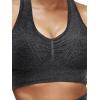 imageBROKIG 4Able Lift Contour Sports Bra for Women Wirefree Seamless Padded Medium Support Workout Gym Racerback Yoga BrasDark Grey