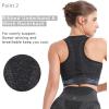 imageBROKIG 4Able Lift Contour Sports Bra for Women Wirefree Seamless Padded Medium Support Workout Gym Racerback Yoga BrasDark Grey