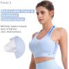 imageBROKIG 4Able Lift Contour Sports Bra for Women Wirefree Seamless Padded Medium Support Workout Gym Racerback Yoga BrasLight Blue