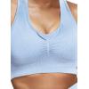 imageBROKIG 4Able Lift Contour Sports Bra for Women Wirefree Seamless Padded Medium Support Workout Gym Racerback Yoga BrasLight Blue