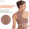 imageBROKIG 4Able Lift Contour Sports Bra for Women Wirefree Seamless Padded Medium Support Workout Gym Racerback Yoga BrasPink