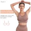 imageBROKIG 4Able Lift Contour Sports Bra for Women Wirefree Seamless Padded Medium Support Workout Gym Racerback Yoga BrasPink