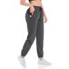 imageBROKIG Womens Lightweight Joggers PantsCasual Gym Running Workout Sweatpants with PocketsDark Gray