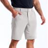image:imageBROKIG Mens AdiArmor Golf Shorts 9 Stretch Lightweight Casual Dress Shorts for Men with 5 Pockets Quick DryLight Gray