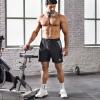 image:imageBROKIG Mens LightArmor Gym Shorts with PocketFitted Quick Dry 5 Inch Inseam Athletic Shorts for Workout ExerciseBlackDark Grey