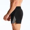 image:imageBROKIG Mens LightArmor Training Gym Shorts with Zip Pocket3 Quick Dry Cooling Summer Running Shorts for Beach WorkoutBlack