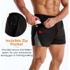 image:imageBROKIG Mens LightArmor Training Gym Shorts with Zip Pocket3 Quick Dry Cooling Summer Running Shorts for Beach WorkoutBlackBlackNavy
