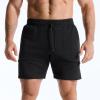 image:imageBROKIG Zero Armor Mens Gym Shorts 7 Inseam Slim Fit AntiChafing Cotton Workout Shorts with Zipper PocketBlackDark Grey