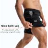 image:imageBROKIG Zero Armor Mens Gym Shorts 7 Inseam Slim Fit AntiChafing Cotton Workout Shorts with Zipper PocketBlackDark Grey