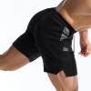 image:imageBROKIG Zero Armor Mens Gym Shorts 7 Inseam Slim Fit AntiChafing Cotton Workout Shorts with Zipper PocketBlackDark Grey
