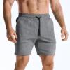 image:imageBROKIG Zero Armor Mens Gym Shorts 7 Inseam Slim Fit AntiChafing Cotton Workout Shorts with Zipper PocketDark Grey