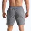 image:imageBROKIG Zero Armor Mens Gym Shorts 7 Inseam Slim Fit AntiChafing Cotton Workout Shorts with Zipper PocketDark Grey