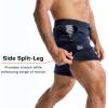 image:imageBROKIG Zero Armor Mens Gym Shorts 7 Inseam Slim Fit AntiChafing Cotton Workout Shorts with Zipper PocketNavy