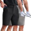 image:imageBROKIG Mens AdiArmor Golf Shorts 9 Stretch Lightweight Casual Dress Shorts for Men with 5 Pockets Quick DryBlackdark Gray