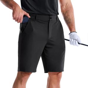 image:imageBROKIG Mens AdiArmor Golf Shorts 9 Stretch Lightweight Casual Dress Shorts for Men with 5 Pockets Quick DryBlack