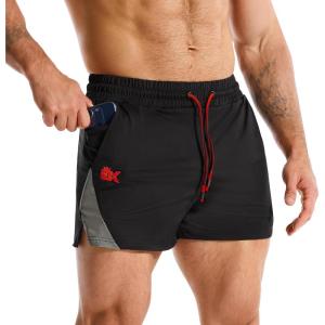 image:imageBROKIG Mens LightArmor Training Gym Shorts with Zip Pocket3 Quick Dry Cooling Summer Running Shorts for Beach WorkoutBlack