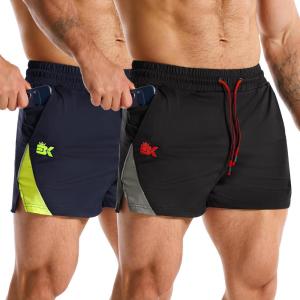 image:imageBROKIG Mens LightArmor Training Gym Shorts with Zip Pocket3 Quick Dry Cooling Summer Running Shorts for Beach WorkoutBlackBlackNavy