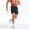 image:imageBROKIG Mens DriArmor Workout Athletic Shorts 5 inch Lightweight Stretch Gym Short with Mesh Zip PocketsBlackDark Grey