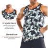 image:imageBROKIG Mens Irregular Gym Tank Tops 3 Pack Lightweight Quick Dry Running Sleeveless Shirts Bodybuilding TeeCamouflage Green