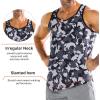 image:imageBROKIG Mens Irregular Gym Tank Tops 3 Pack Lightweight Quick Dry Running Sleeveless Shirts Bodybuilding TeeCamouflage Grey
