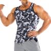 image:imageBROKIG Mens Irregular Gym Tank Tops 3 Pack Lightweight Quick Dry Running Sleeveless Shirts Bodybuilding TeeCamouflage Grey