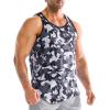 image:imageBROKIG Mens Irregular Gym Tank Tops 3 Pack Lightweight Quick Dry Running Sleeveless Shirts Bodybuilding TeeCamouflage Grey