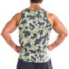 image:imageBROKIG Mens Irregular Gym Tank Tops 3 Pack Lightweight Quick Dry Running Sleeveless Shirts Bodybuilding TeeCamouflage Yellow