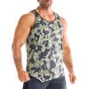 image:imageBROKIG Mens Irregular Gym Tank Tops 3 Pack Lightweight Quick Dry Running Sleeveless Shirts Bodybuilding TeeCamouflage Yellow
