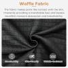 image:imageBROKIG Mens Armzip Casual Hoodie PulloverWaffle Knit Long Sleeve Warm Jacquard Loose Lounge Hooded SweatshirtsBlack