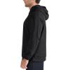 image:imageBROKIG Mens Armzip Casual Hoodie PulloverWaffle Knit Long Sleeve Warm Jacquard Loose Lounge Hooded SweatshirtsBlack